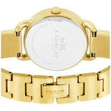 Coach Delancey Diamonds Silver Dial Gold Steel Strap Watch for Women - 14502354