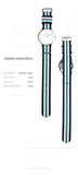 Daniel Wellington Classic Nottingham White Dial Two Tone NATO Strap Watch For Men - 0208DW