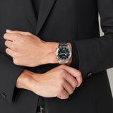 Hugo Boss Pioneer Chronograph Black Dial Silver Steel Strap Watch for Men - 1513712