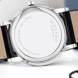 Movado Museum Classic Blue Dial Black Leather Strap Watch for Men - 0607197