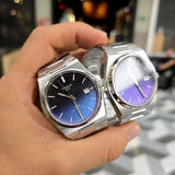 Tissot Powermatic 80 Automatic Gradient Blue Dial Silver Steel Strap Watch for Men - T137.407.11.051.01