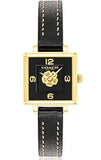 Coach Black Square Dial Black Leather Strap Watch for Women - 14503695