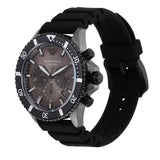 Emporio Armani Diver Chronograph Black Dial Black Silicone Strap Watch For Men - AR11515