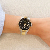 Tissot Seastar 1000 Black Dial Two Tone Steel Strap Watch for Women - T120.210.22.051.00