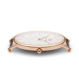 Daniel Wellington Classic Swansea White Dial Two Tone Nylon Strap Watch For Women - 0504DW