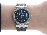 Maurice Lacroix Aikon Date Automatic Black Dial Black Leather Strap Watch For Men - AI6008-SS001-330-1