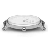 Daniel Wellington Classy Bristol White Dial Brown Leather Strap Watch For Women - DW00100070