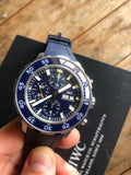 IWC Aquatimer Chronograph Blue Dial Blue Rubber Strap Watch for Men - IW376711