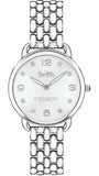 Coach Delancey Slim Silver Dial Silver Steel Strap Watch for Women - 14502781