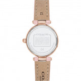 Coach Hayley Mother of Pearl Pink Dial Pink Leather Strap Watch for Women - 14503537