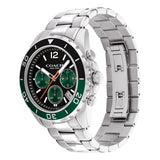 Coach Kent Green Dial Silver Steel Strap Watch for Men - 14602557