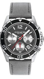 Coach Kent Grey Dial Grey Leather Strap Watch for Men - 14602561