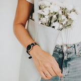 Daniel Wellington Petite Cornwall Black Dial Black Nylon Strap Watch for Women - DW00100247