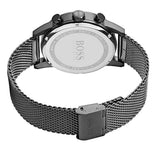 Hugo Boss Navigator Chronograph Grey Dial Grey Mesh Bracelet Watch for Men - 1513674