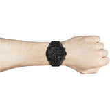 Hugo Boss Velocity Chronograph Black Dial Black Rubber Strap Watch for Men - 1513720