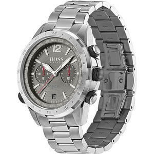 Hugo Boss Nomad Chronograph Grey Dial Silver Steel Strap Watch for Men - 1513774