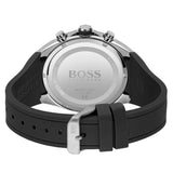 Hugo Boss Distinct Chronograph Black Dial Black Rubber Strap Watch for Men - 1513855