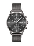 Hugo Boss Associate Chronograph Grey Dial Grey Mesh Bracelet Watch for Men - 1513870