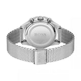 Hugo Boss Admiral Chronograph Black Dial Silver Mesh Bracelet Watch for Men - 1513904