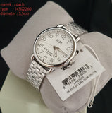 Coach Delancey Classic White Dial Silver Steel Strap Watch for Women - 14502260