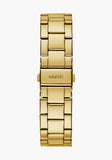 Guess G Twist Diamonds Gold Dial Gold Steel Strap Watch For Women - W1201L2