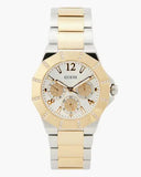 Guess Sunray Multifunction Silver Dial Two Tone Steel Strap Watch for Women - GW0616L2