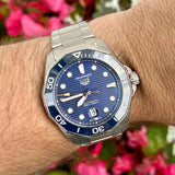 Tag Heuer Aquaracer Professional 300 Automatic Blue Dial Silver Steel Strap Watch for Men - WBP201B.BA0632