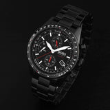 Hugo Boss Aero Chronograph Black Dial Black Steel Strap Watch for Men - 1513771
