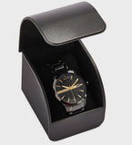 Armani Exchange Hampton Chronograph Black Dial Black Steel Strap Watch For Men - AX2413