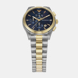Emporio Armani Paolo Chronograph Blue Dial Two Tone Steel Strap Watch For Men - AR11579