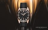 Emporio Armani Sport Quartz Black Dial Black Rubber Strap Watch For Men - AR11101