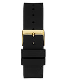 Guess Venus Diamonds Black Dial Black Rubber Strap Watch for Women - GW0118L1