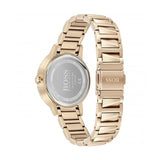 Hugo Boss Signature Gold Dial Gold Stainless Steel Strap Watch for Women - 1502540
