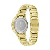 Hugo Boss Signature Gold Dial Gold Steel Strap Watch for Women - 1502541