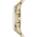 Armani Exchange Hampton Chronograph Gold Dial Gold Steel Strap Watch For Men - AX2415