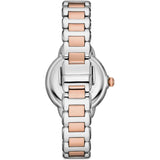 Emporio Armani Three Hand Mother of Pearl Dial Two Tone Steel Strap Watch For Women - AR11569