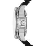 Emporio Armani Sea Explorer Meccanico Automatic Black Dial Black Silicone Strap Watch For Men - AR60062