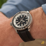 Breitling Superocean Automatic 46 Black Dial Black Rubber Strap Watch for Men - A17378211B1S1