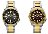 Seiko 5 Sports Automatic Brown Dial Two Tone Steel Strap Watch For Men - SRPK24
