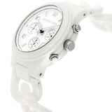 Michael Kors Ceramic White Dial White Steel Strap Watch for Women - MK5387