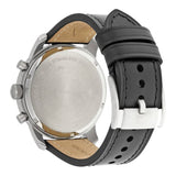 Fossil Pilot Chronograph Sky Blue Dial Black Leather Strap Watch for Men - FS5162