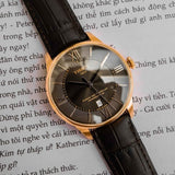 Tissot Chemin des Tourelles Powermatic 80 Brown Dial Brown Leather Strap Watch for Men - T099.407.36.448.00