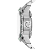 Emporio Armani Sea Explorer Meccanico Automatic Green Dial Silver Steel Strap Watch For Men - AR60061
