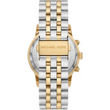 Michael Kors Hutton Chronograph Black Dial Two Tone Steel Strap Watch For Men - MK8954
