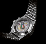 Breitling Chronomat B01 42 Six Nations Italy Blue Dial Silver Steel Strap Watch for Men - AB0134A41C1A1