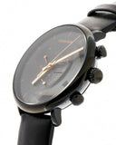 Calvin Klein High Noon Black Dial Black Leather Strap Watch for Men - K8M274CB