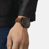 Tissot Chrono XL Quartz Black Dial Brown Leather Strap Watch For Men - T116.617.36.052.03
