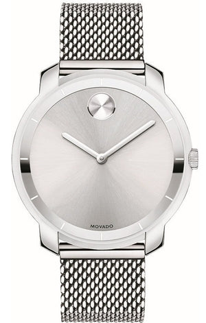 Movado Bold Silver Dial Silver Mesh Bracelet Watch For Women - 3600241