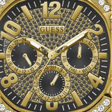 Guess Duke Glitz Crystals Gold Dial Gold Steel Strap Watch For Men - GW0576G2