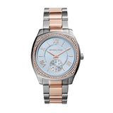 Michael Kors Bryn Quartz Blue Dial Two Tone Steel Strap Watch For Women - MK6136